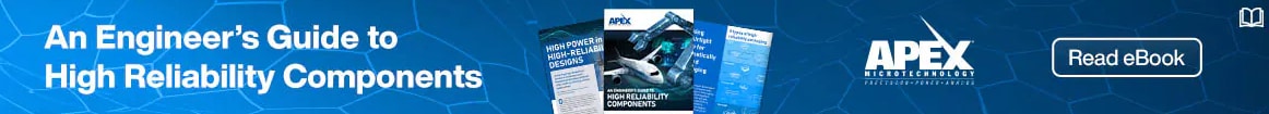 Apex Microtechnology PA441 & PA443 350V Low Noise Power Amplifiers Apex Microtechnology PA441 & PA443 350V Low Noise Power Amplifiers